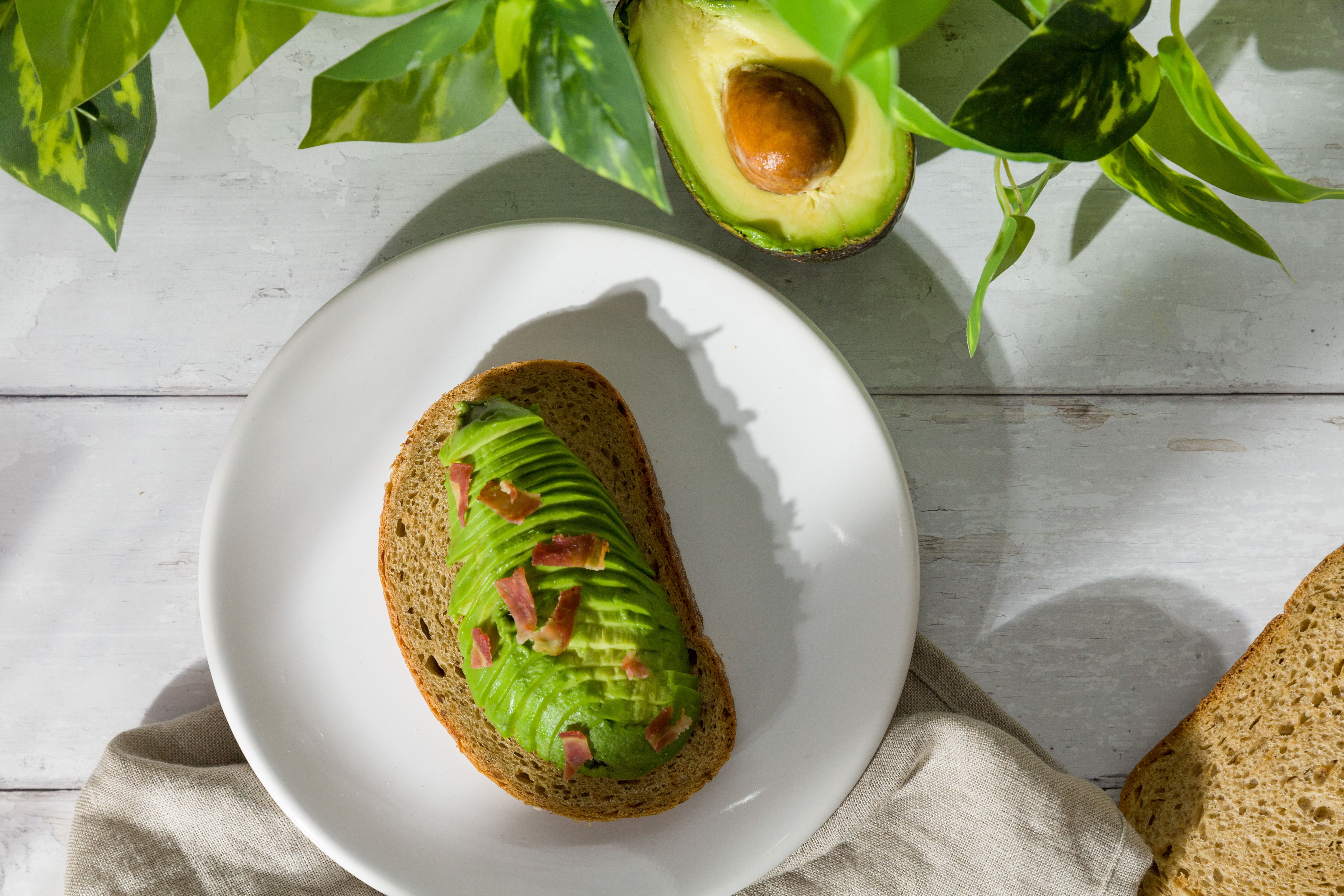 Sheet-Pan Avocado Toast with Crispy Bacon