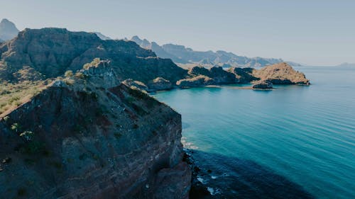 Fotos de stock gratuitas de cerros, costa, foto con dron