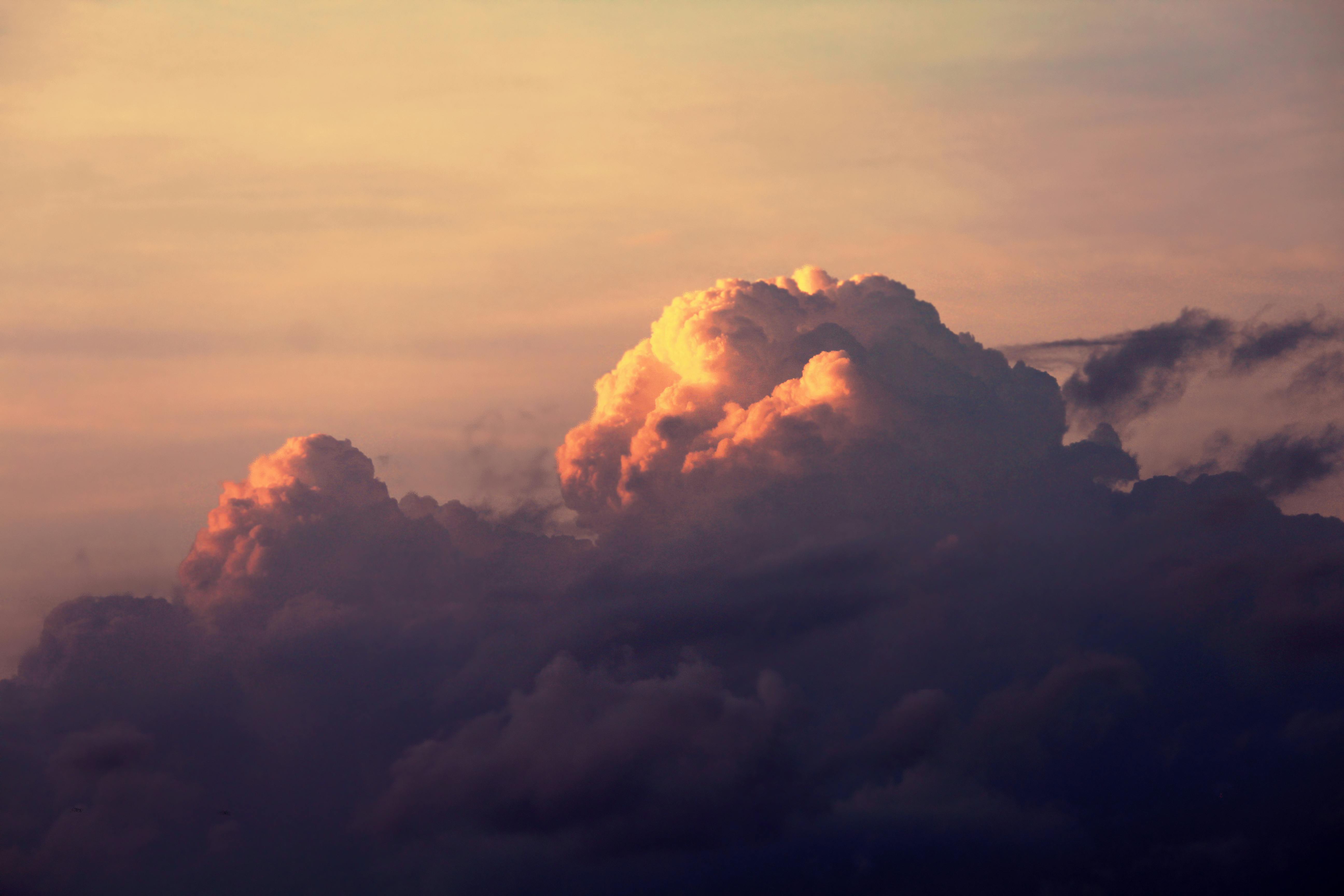 Thick White Clouds in the Sky · Free Stock Photo