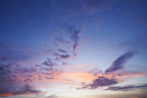 Free Dramatic sunset sky with vivid colors and clouds in Laval, France. Stock Photo