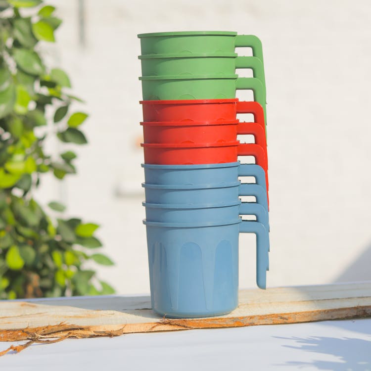 Stacked Plastic Cups