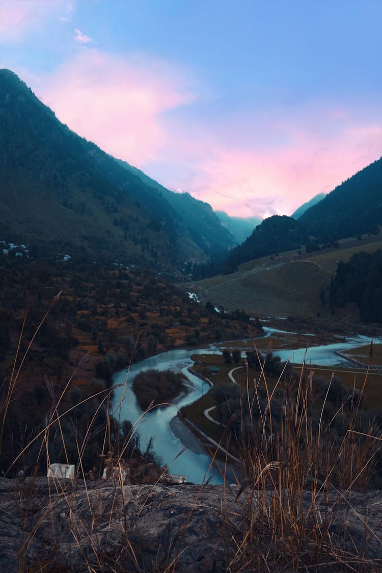 River In Valley