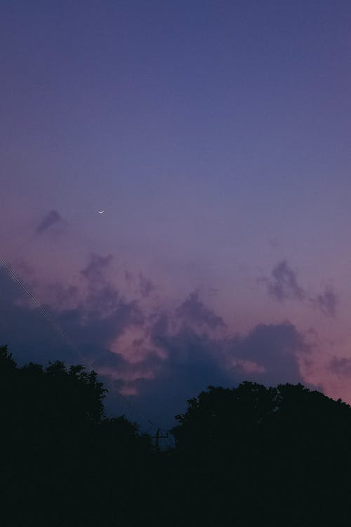 半月, 夜晚的天空背景, 夜空 的 免費圖庫相片