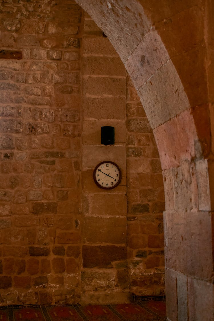 Round Analog Clock On The Wall