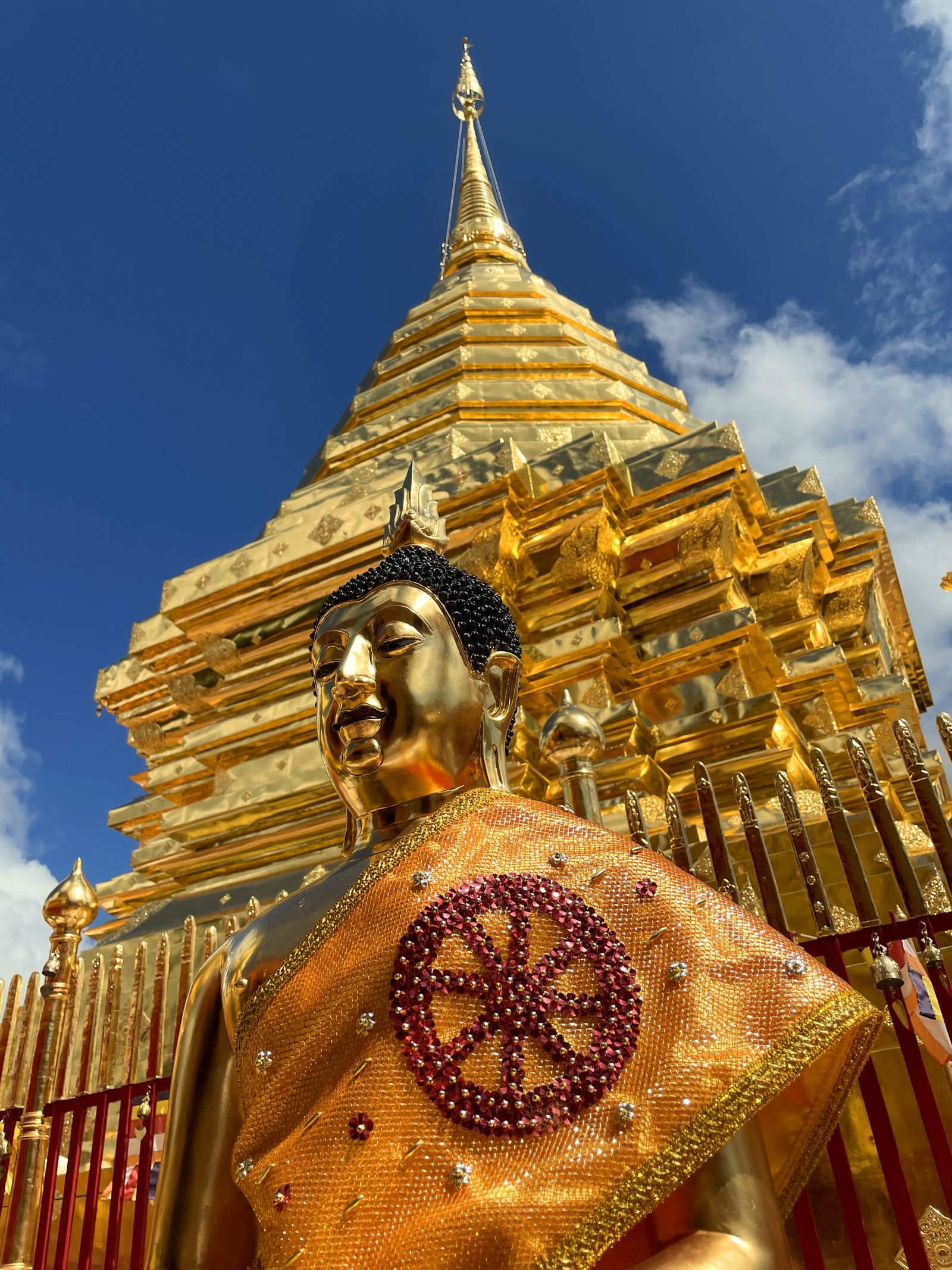 Golden chedi at Wat Phra That Doi Suthep above Chiang Mai