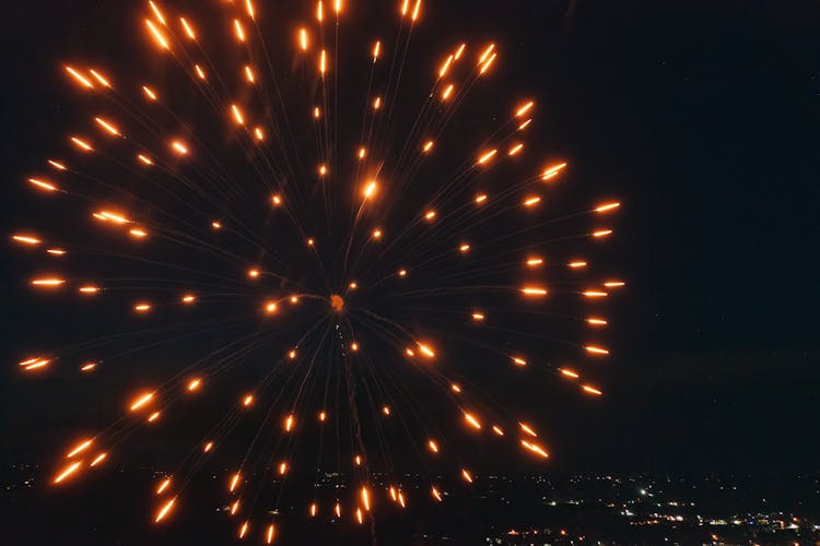 Orange Firework Display