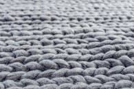 Close-up of Gray Cable Knit Cloth