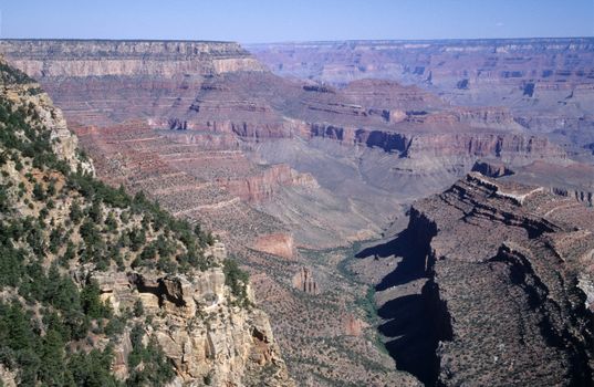 Sunlit Landscape of Grand Canyon