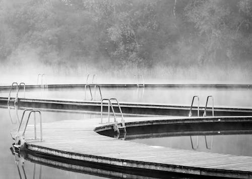 Gratis lagerfoto af b amp w, cold, jetty