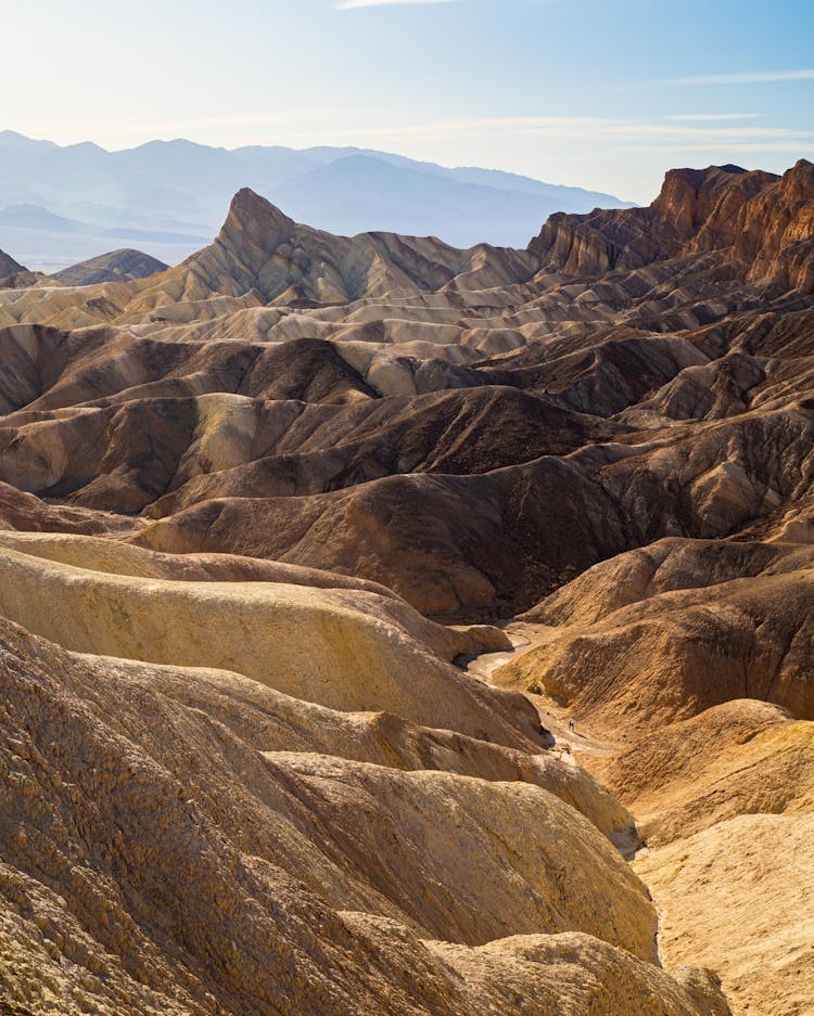 View Of Sandstone Hills In The Death Valley In Eastern California, USA