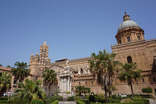 Facade of the Palermo Cathedral, Sicily, Italy 