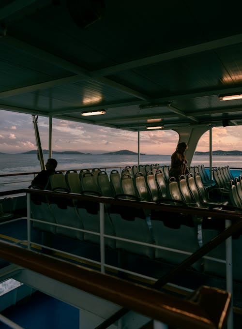 deniz, dikey atış, feribot içeren Ücretsiz stok fotoğraf