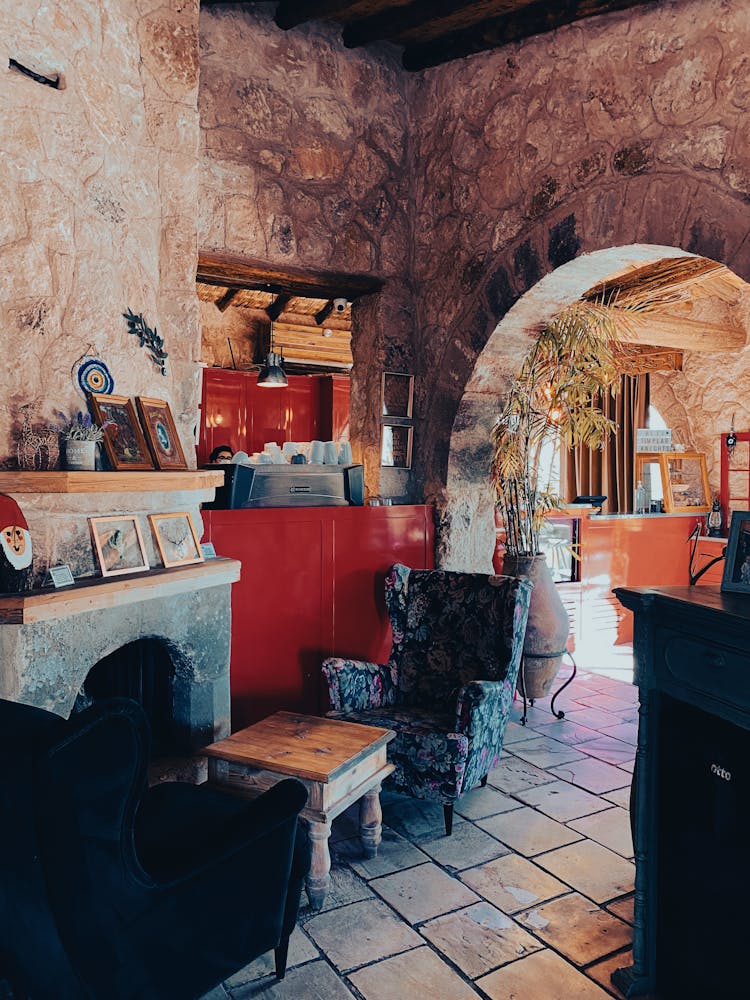 House With Cobblestone Interior Wall