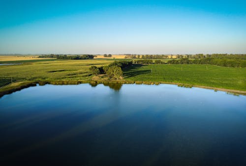 drone çekimi, göl, kırsal içeren Ücretsiz stok fotoğraf