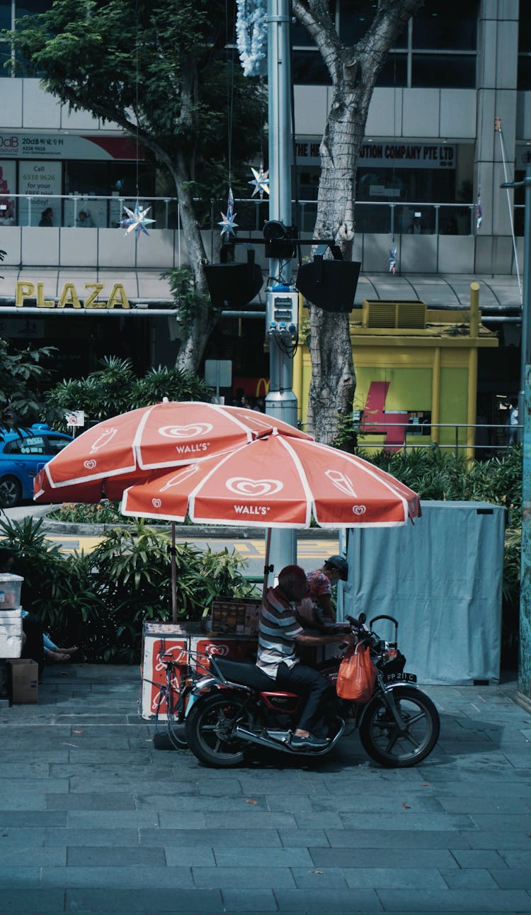 Street Vendors On Sidewalk