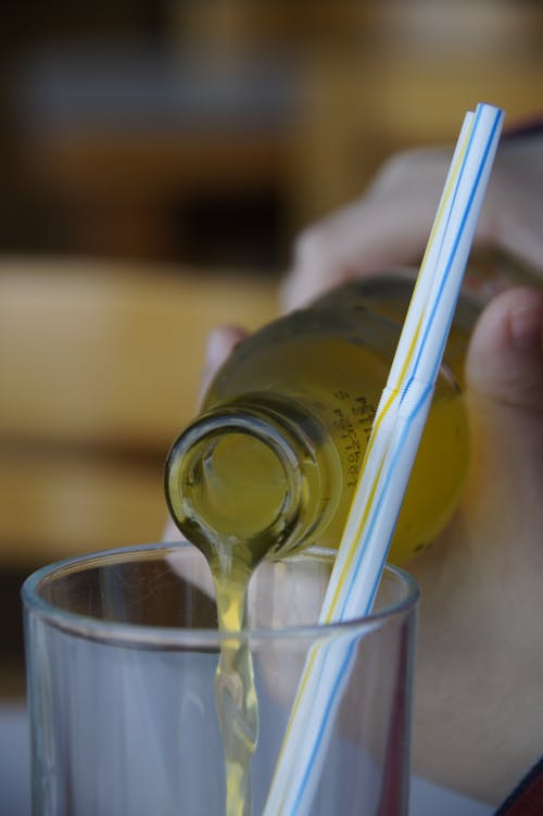 Soda Pouring in a Glass