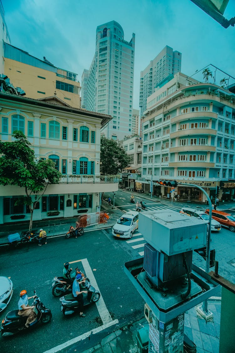 Traffic On Busy City Street