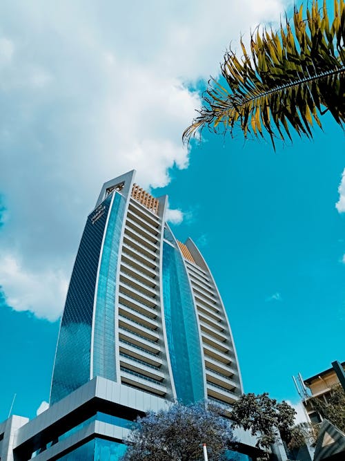 Low Angle View of a Modern Skyscraper 