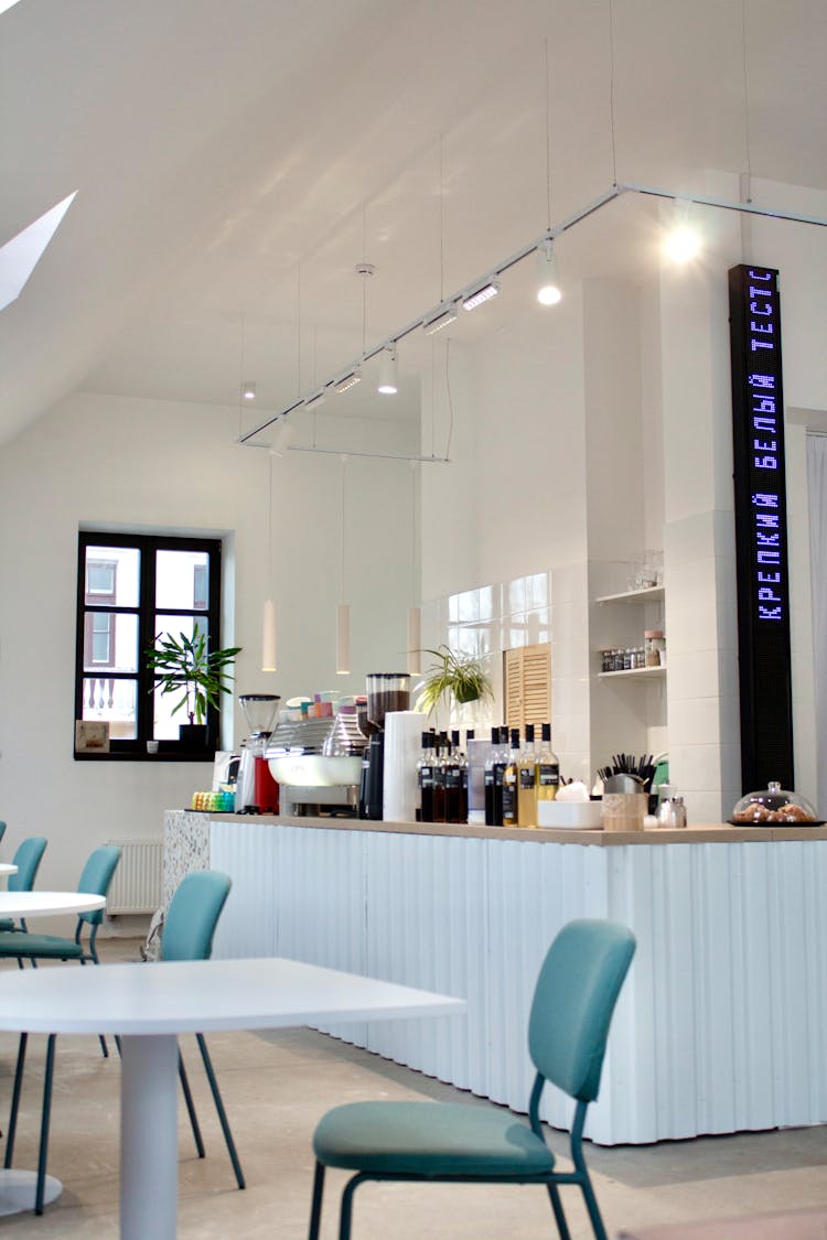 An Interior Of A Coffee Shop