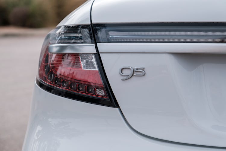 A Close-Up Shot Of The Tail Light Of A 2011 Saab 9-5