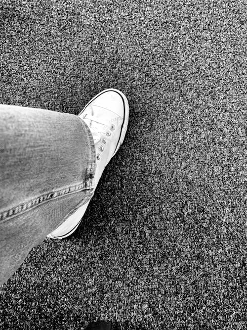 Free stock photo of black and white, converse, one shoe