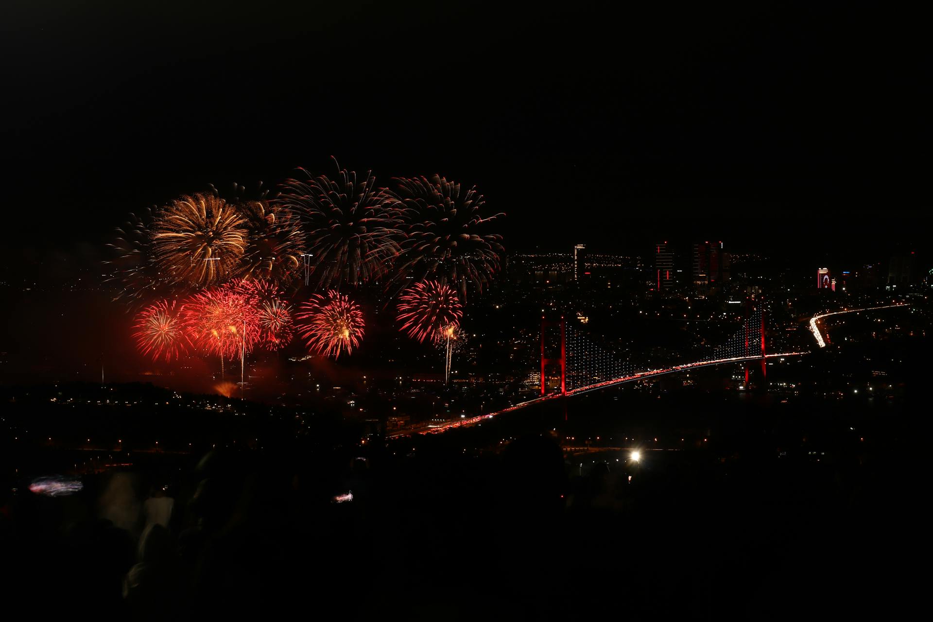 Fireworks Display during Night Time