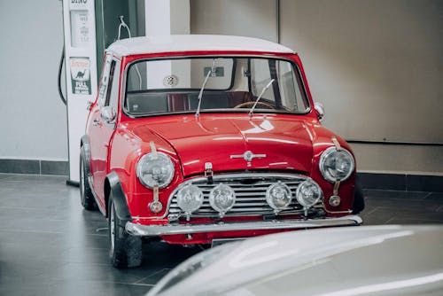 Vintage Red Mini Cooper