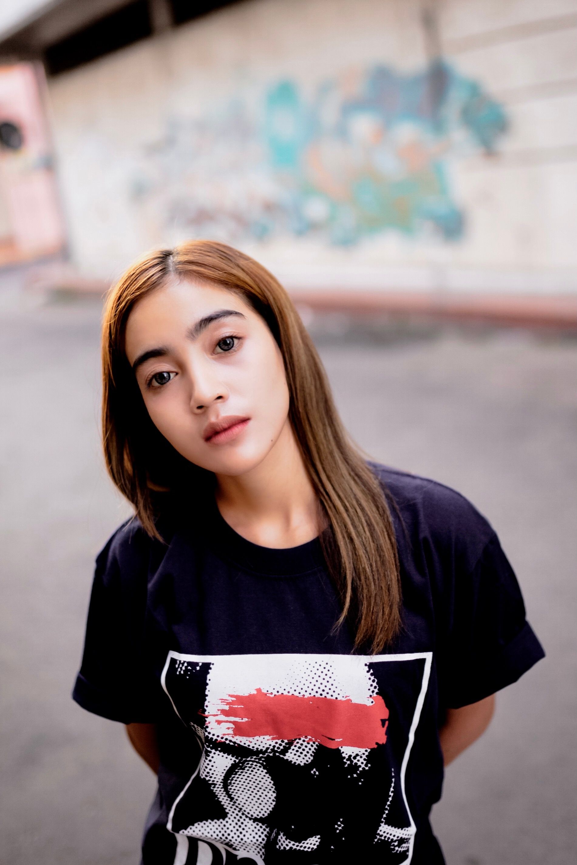 Camiseta Oversized Preta Estampada