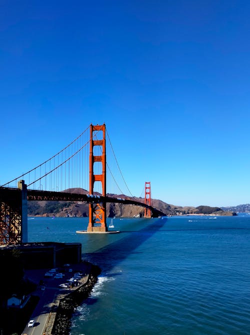 Kostnadsfri bild av blå himmel, Golden Gate-bron, hängbro