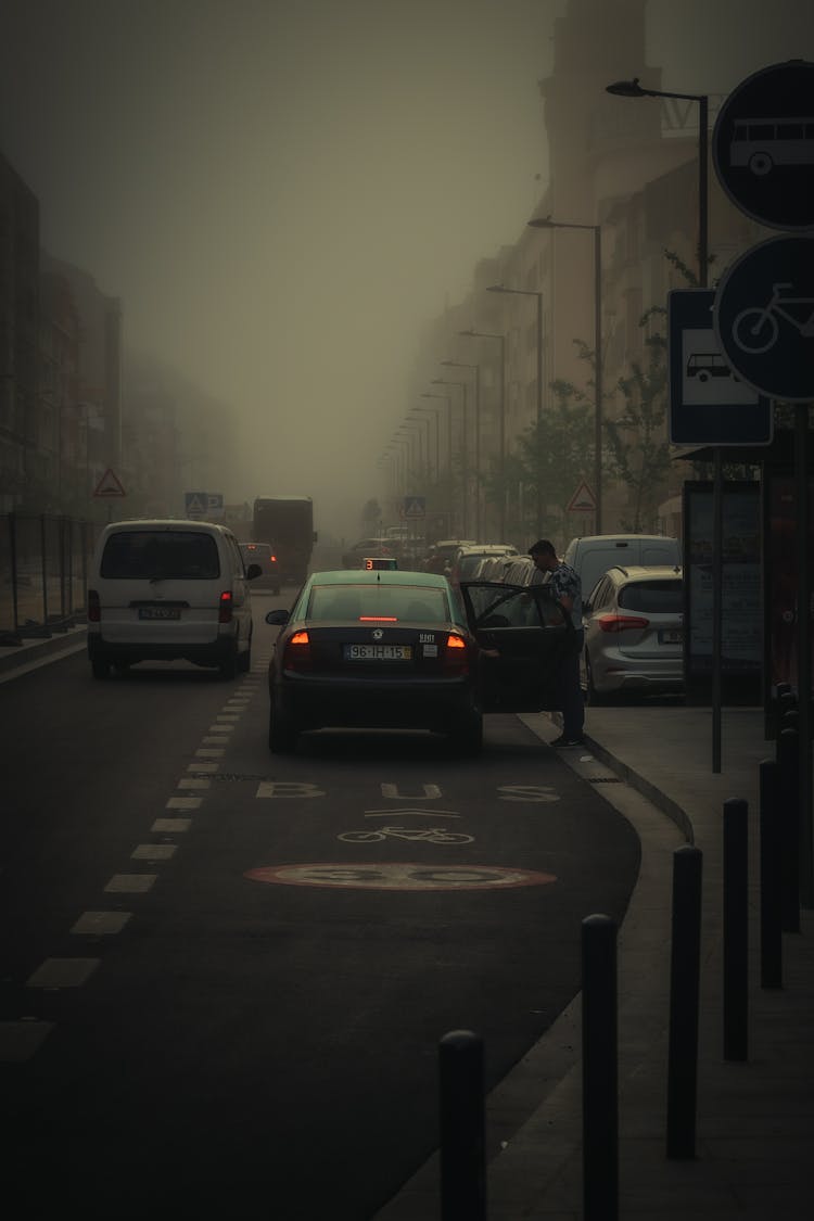 Black Car On Road