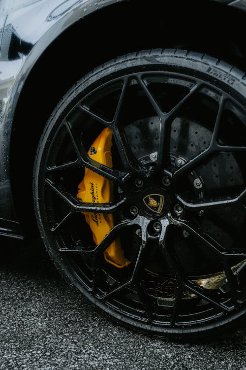 Close-up of the Wheels of a Car