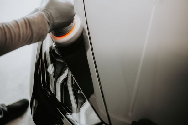 Paint correction with machine polisher
