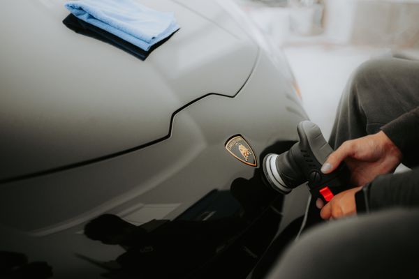 Lamborghini being detailed