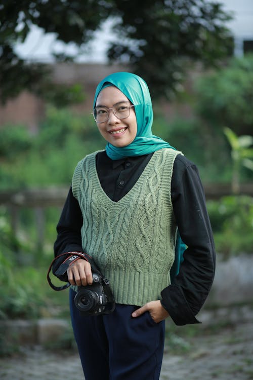 Imagine de stoc gratuită din aparat de fotografiat, basma, femeie asiatică