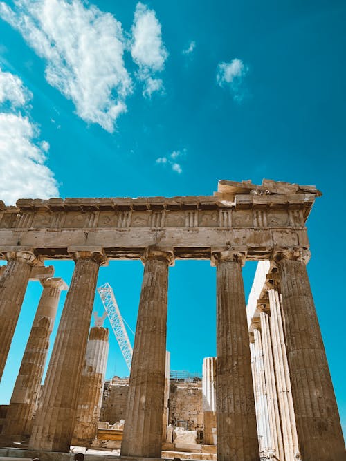 Gratis stockfoto met Athene, blauwe lucht, historisch monument Stockfoto