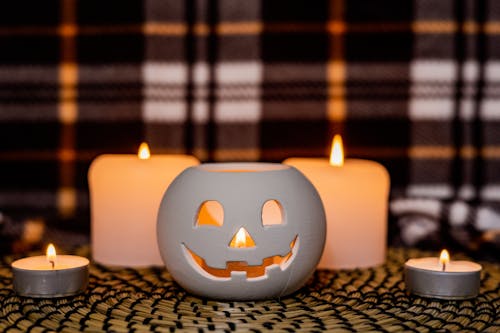 Halloween Pumpkin in Close Up Shot