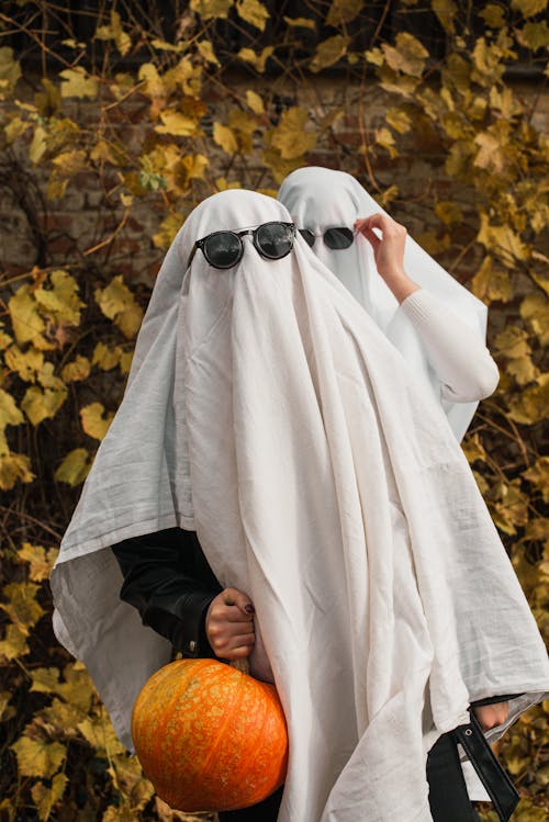 2 Person Wearing Ghost Costume