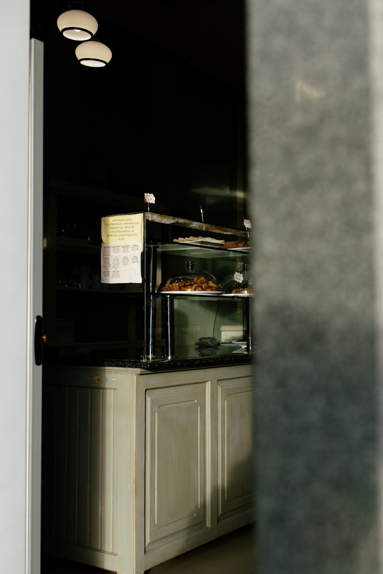 Glass Shelves Over The Counter