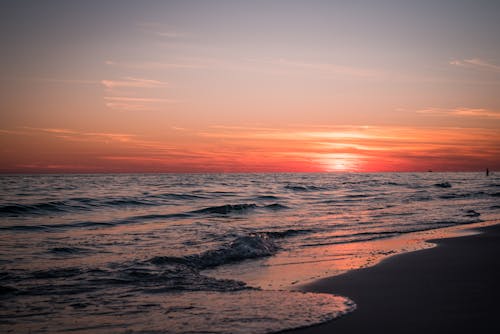Photos gratuites de bord de mer, coucher de soleil, couleurs du coucher du soleil