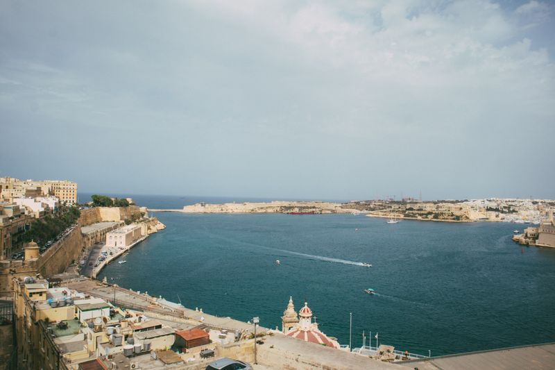 The honey-stone skyline of Valletta, Malta