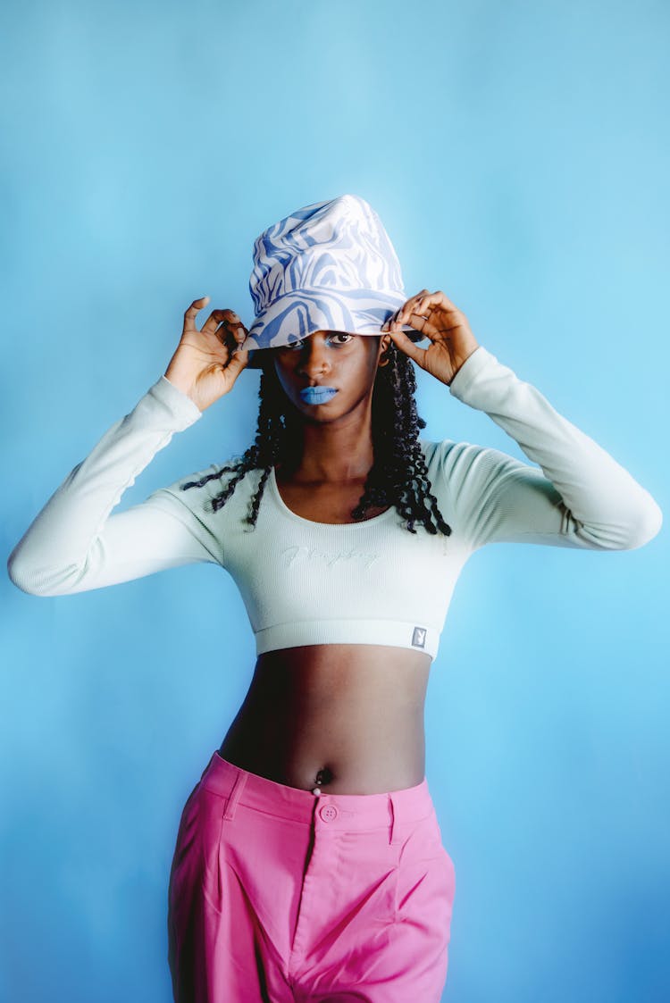 Woman In Hat Posing