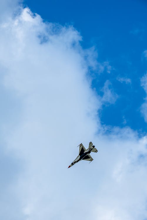 Fighter Plane Under Blue Sky
