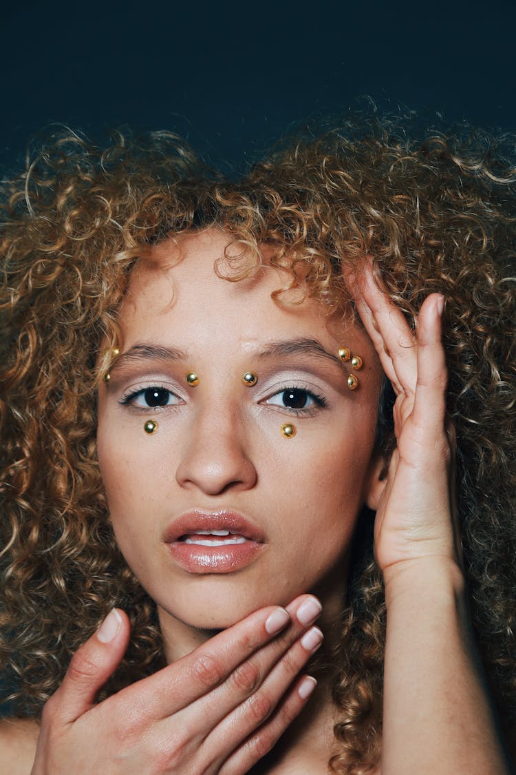 Portrait Of Woman With Pearl On Face