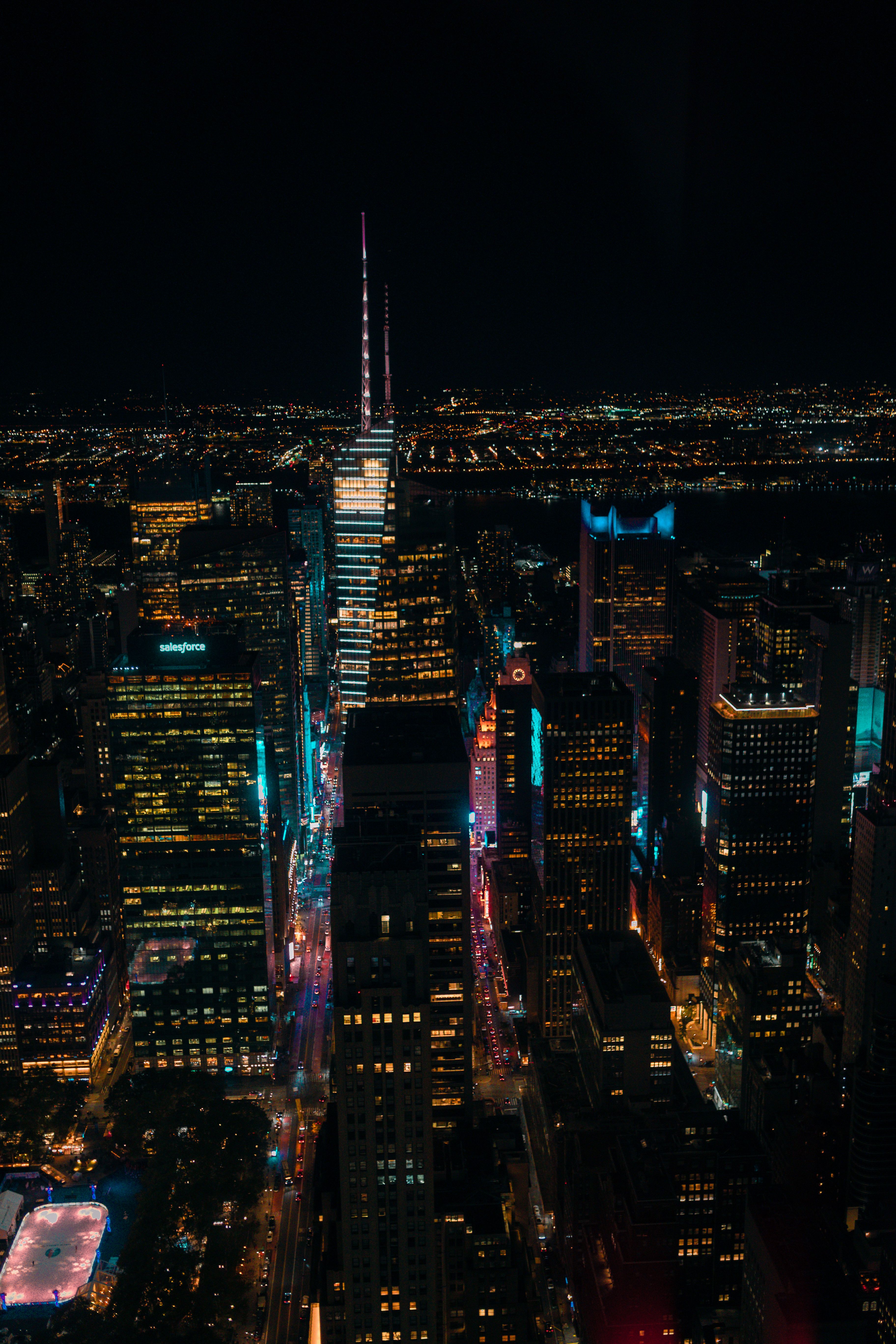 City Buildings During Night Time · Free Stock Photo