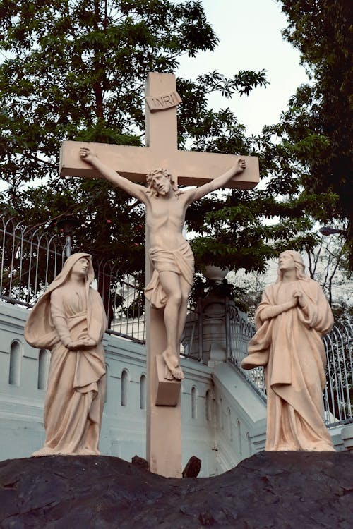 Concrete Statue of Jesus Crucifixion