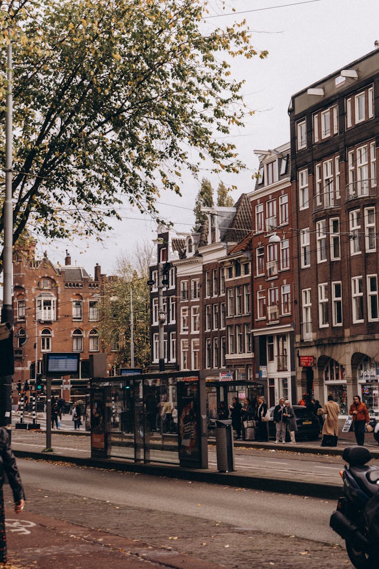 City Street With Old Traditional Buildings