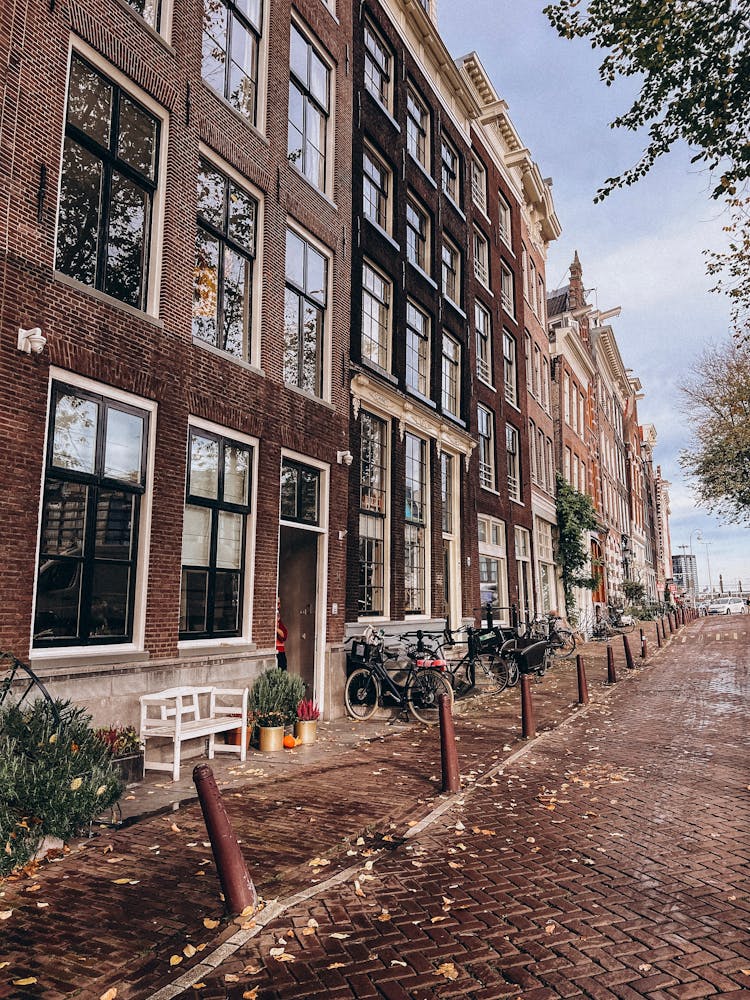 Buildings And Sidewalk In City