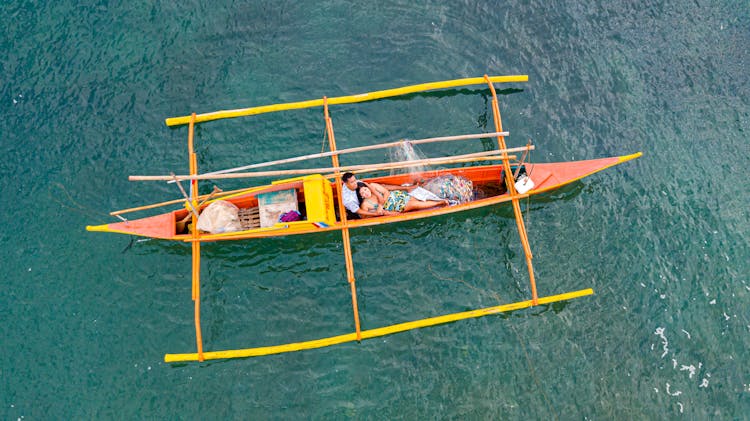 Couple On A Boat