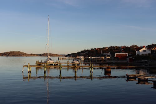 Boats Docked on Harbor