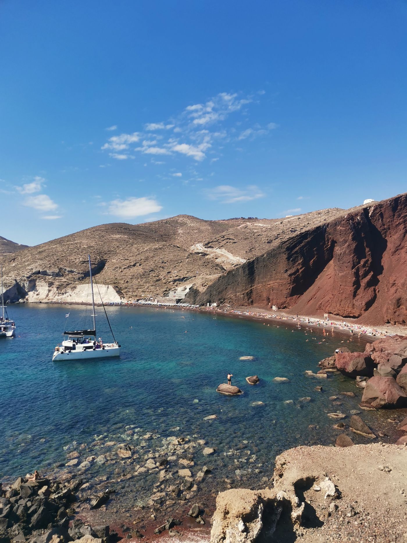 Red Beach on Santorini in Greece